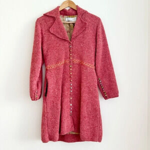 Muir & Osborne XS Extra Small Warm & Wonderful Knit Wool Coat Cottagecore